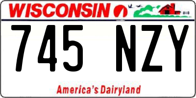 WI license plate 745NZY