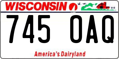 WI license plate 745OAQ