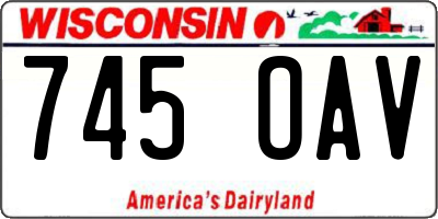 WI license plate 745OAV