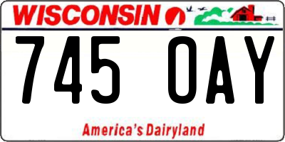 WI license plate 745OAY