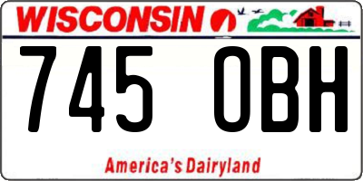 WI license plate 745OBH