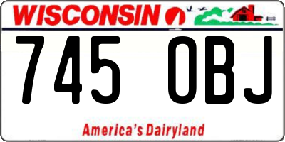WI license plate 745OBJ