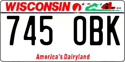 WI license plate 745OBK