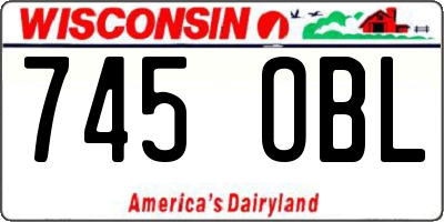 WI license plate 745OBL
