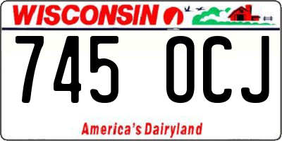 WI license plate 745OCJ