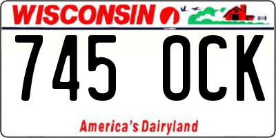 WI license plate 745OCK