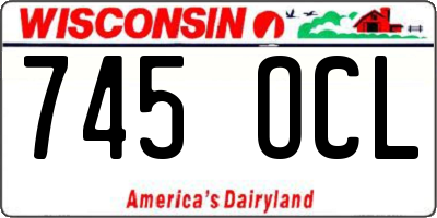WI license plate 745OCL