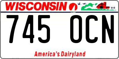 WI license plate 745OCN