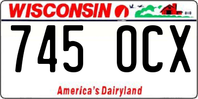 WI license plate 745OCX
