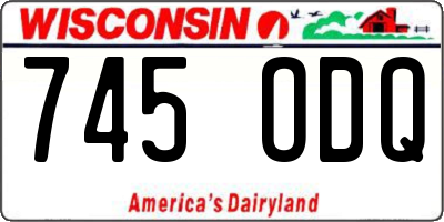 WI license plate 745ODQ