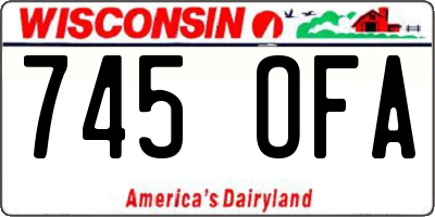 WI license plate 745OFA