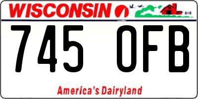 WI license plate 745OFB