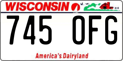 WI license plate 745OFG