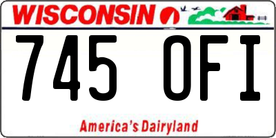 WI license plate 745OFI