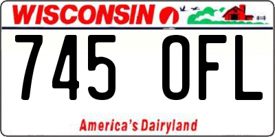 WI license plate 745OFL