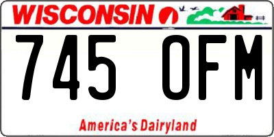 WI license plate 745OFM