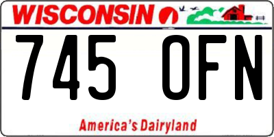 WI license plate 745OFN
