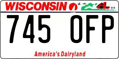 WI license plate 745OFP