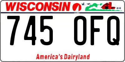 WI license plate 745OFQ