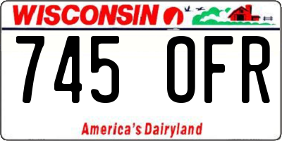 WI license plate 745OFR