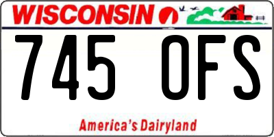 WI license plate 745OFS