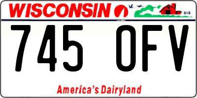 WI license plate 745OFV