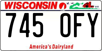WI license plate 745OFY