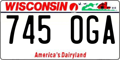 WI license plate 745OGA