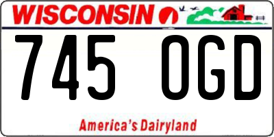 WI license plate 745OGD