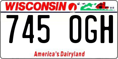 WI license plate 745OGH