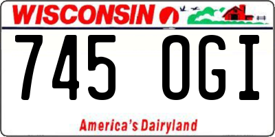 WI license plate 745OGI