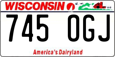 WI license plate 745OGJ
