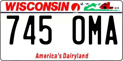 WI license plate 745OMA