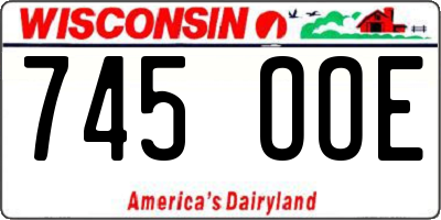 WI license plate 745OOE