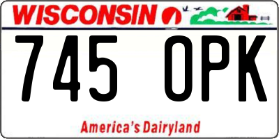 WI license plate 745OPK