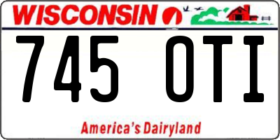 WI license plate 745OTI