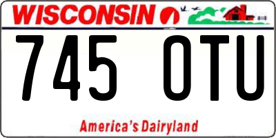 WI license plate 745OTU