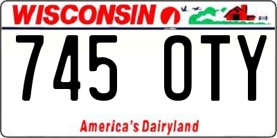 WI license plate 745OTY