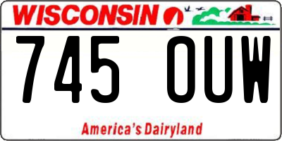 WI license plate 745OUW
