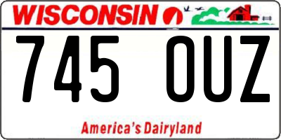 WI license plate 745OUZ