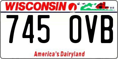 WI license plate 745OVB