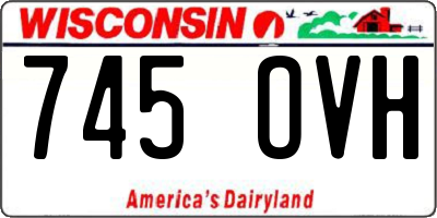 WI license plate 745OVH
