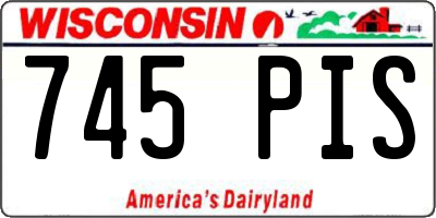 WI license plate 745PIS