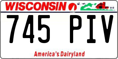 WI license plate 745PIV