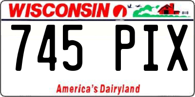 WI license plate 745PIX