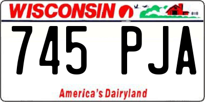 WI license plate 745PJA