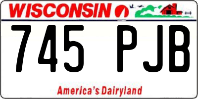 WI license plate 745PJB
