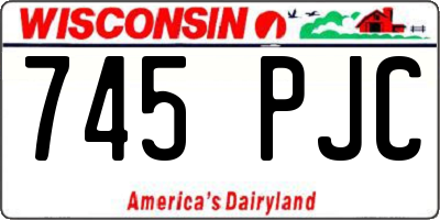 WI license plate 745PJC