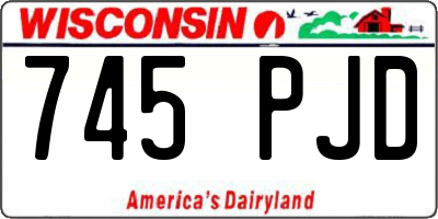 WI license plate 745PJD