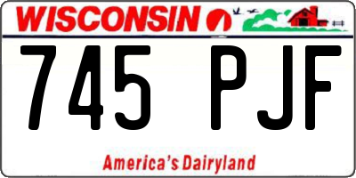 WI license plate 745PJF